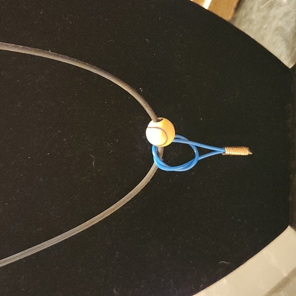 Tennis Racquet and Ball Novelty Necklace